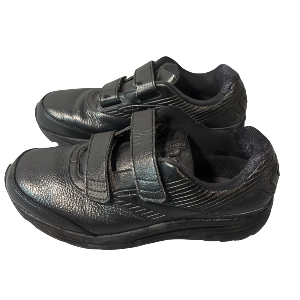 Brooks Addiction Walker V-Strap 2 Mens‎ 9 Wide Black Leather Walking Shoes